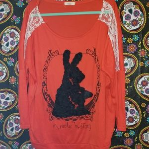 Kaia Bunny Black Rose Sweater 2X
